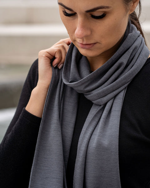 Women's Merino Scarf Perfect Grey