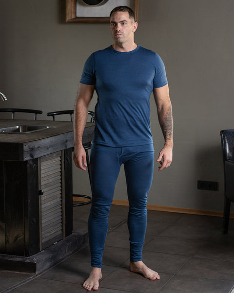 Men's 160 Merino Set of Short Sleeve &amp; Bottom Denim